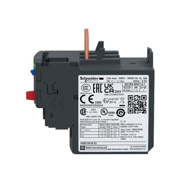 LRD02 0.16-0.25A THERMAL OVERLOAD RELAY SCHNEIDER