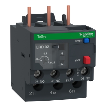 LRD02 0.16-0.25A THERMAL OVERLOAD RELAY SCHNEIDER