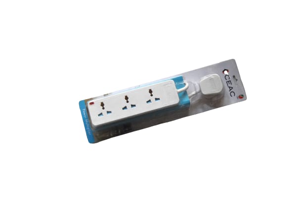 3WAY 2MTR EXTENSION SOCKET WITHOUT SWITCH CE2055