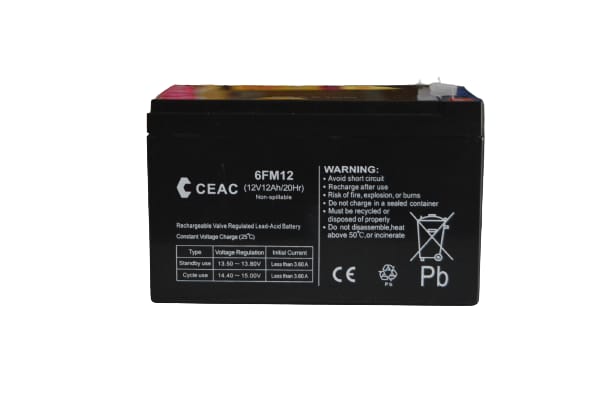 CEAC BATTERY 6FM12 (12V12AH/20HR)  LEAD ACID BATTERY