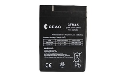 [CEAC-BAT-3FM4.5] CEAC BATTERY 3FM4.5 (6V4.5AH/20HR)  LEAD ACID BATTERY